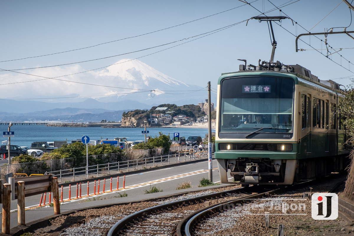 Train Enoden et Mont Fuji